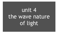 unit 4
the wave nature
of light